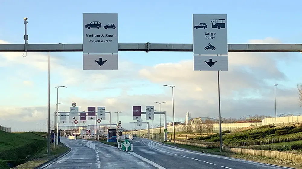 Eurotunnel Loading Terminal Entry Signs