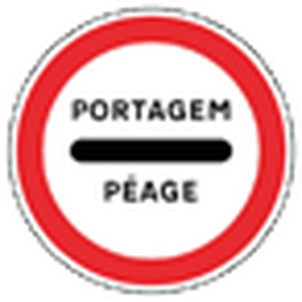 The sign of bumpy roads in Portugal