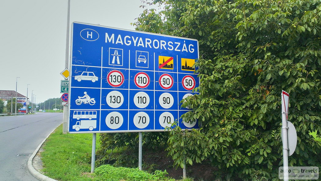 Обмеження швидкості на дорогах Угорщини