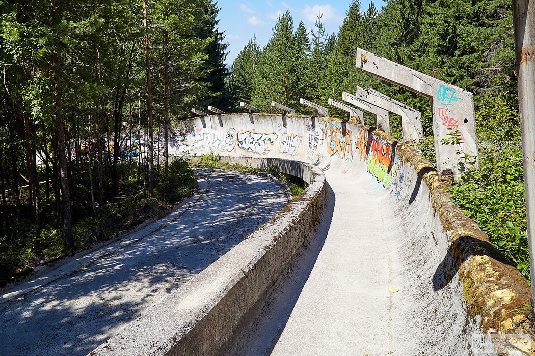 Abandoned Bobsleigh Track near Sarajevo